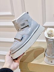 UGG Platform Blue Shiny Leather - 5