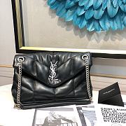 YSL Loulou Puffer Shiny Black Handbag - 29x17x11cm - 1