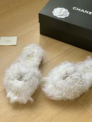 Chanel White Fur Slippers - 5