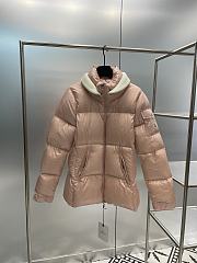 Moncler Zip-Up Long-Sleeved Pink Jacket - 1