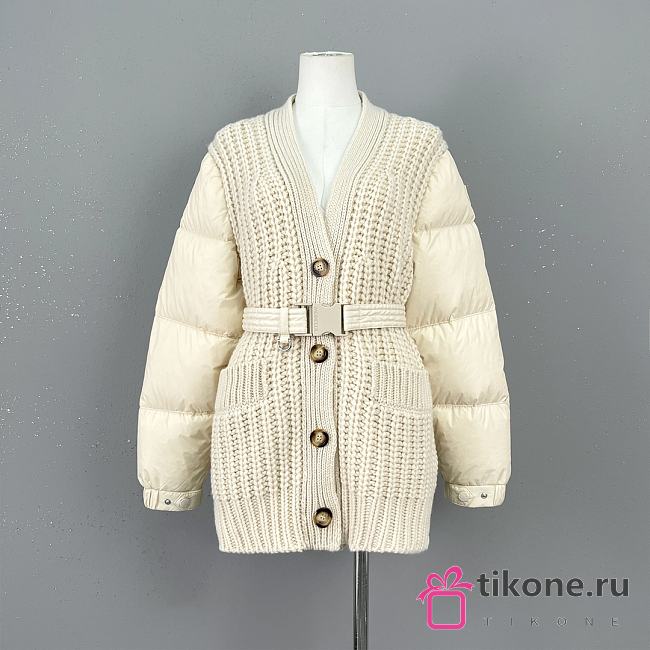 Moncler White Cashmere Cardigan - 1