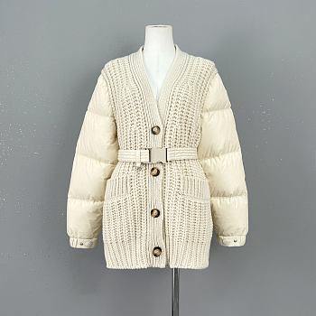 Moncler White Cashmere Cardigan