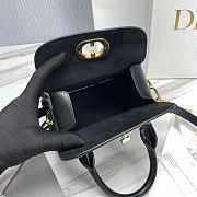 Dior Mini Black Leather Boston Bag - 18.5x16x10cm - 4