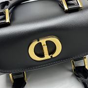 Dior Mini Black Leather Boston Bag - 18.5x16x10cm - 2