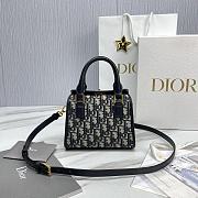 Dior Black Canvas Boston Bag - 18.5x16x10cm - 5