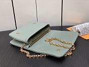 Louis Vuitton Pochette Coussin Green Leather Chain Bag - 20x14x8cm - 5