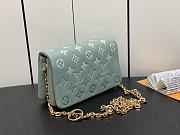 Louis Vuitton Pochette Coussin Green Leather Chain Bag - 20x14x8cm - 4