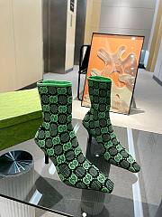 GG Knit Ankle Boots Green - 1