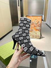 GG Knit Ankle Boots Black - 4