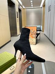 GG Knit Ankle Boots All Black - 5