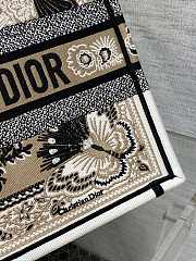 Dior Tote Beige Butterfly Bandana Embroidery - 36×27.5×16.5cm - 2