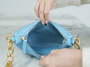 Chanel Hobo Blue Lambskin Bag - 19x24x5cm - 4