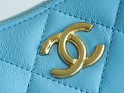 Chanel Hobo Blue Lambskin Bag - 19x24x5cm - 3