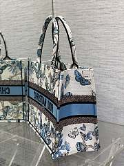 Dior Tote Blue Toile de Jouy Mexico Embroidery - 36×27.5×16.5cm - 2