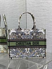 Dior Tote Green Toile de Jouy Mexico Embroidery - 36×27.5×16.5cm - 1