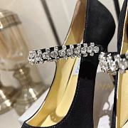 Jimmy Choo Black Velvet Pumps With Crystals - 3