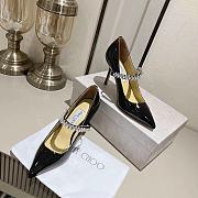 Jimmy Choo Shiny Black Pump With Crystals - 1