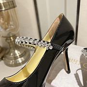 Jimmy Choo Shiny Black Pump With Crystals - 2