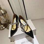 Jimmy Choo Shiny Black Pump With Crystals - 3