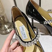 Jimmy Choo Shiny Black Pump With Crystals - 4