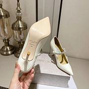 Jimmy Choo Linen Patent Leather Pumps With Crystals - 2