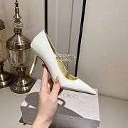 Jimmy Choo Linen Patent Leather Pumps With Crystals - 3