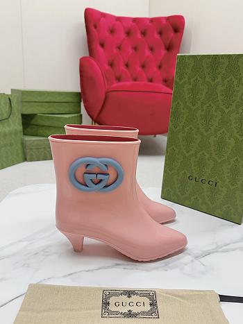 Gucci Interlocking G Ankle Boots In Pink