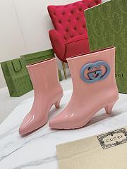 Gucci Interlocking G Ankle Boots In Pink - 3