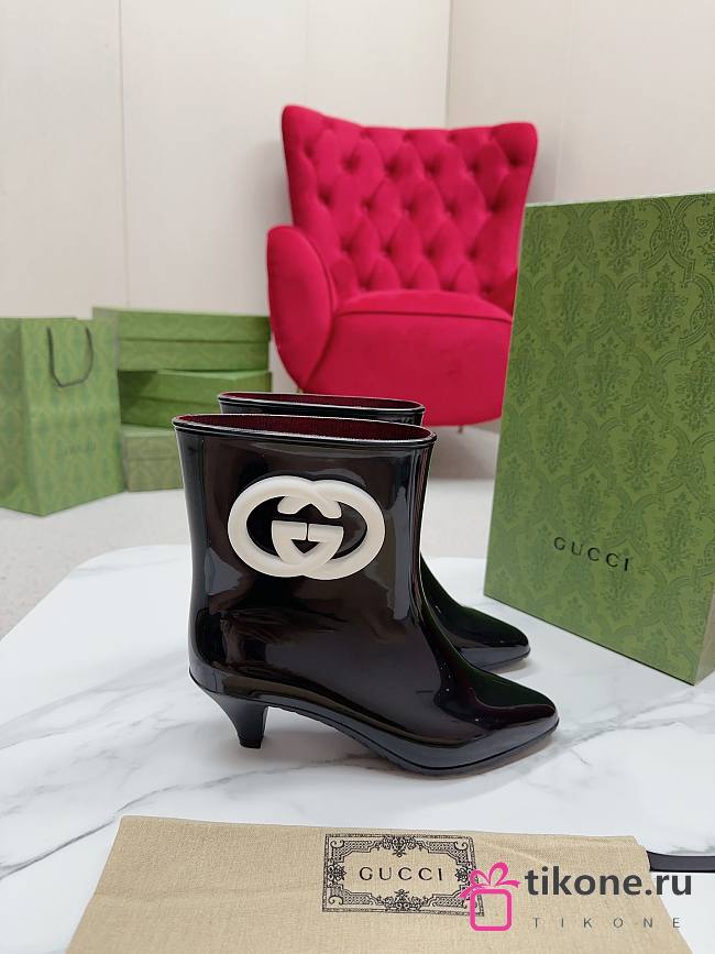 Gucci Interlocking G Ankle Boots In Black - 1