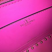 Valentino Garavani Hot Pink Rockstud East-West Tote Bag - 34x11x8cm - 5