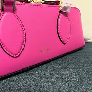 Valentino Garavani Hot Pink Rockstud East-West Tote Bag - 34x11x8cm - 2