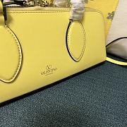 Valentino Garavani Yellow Rockstud East-West Tote Bag - 34x11x8cm - 3