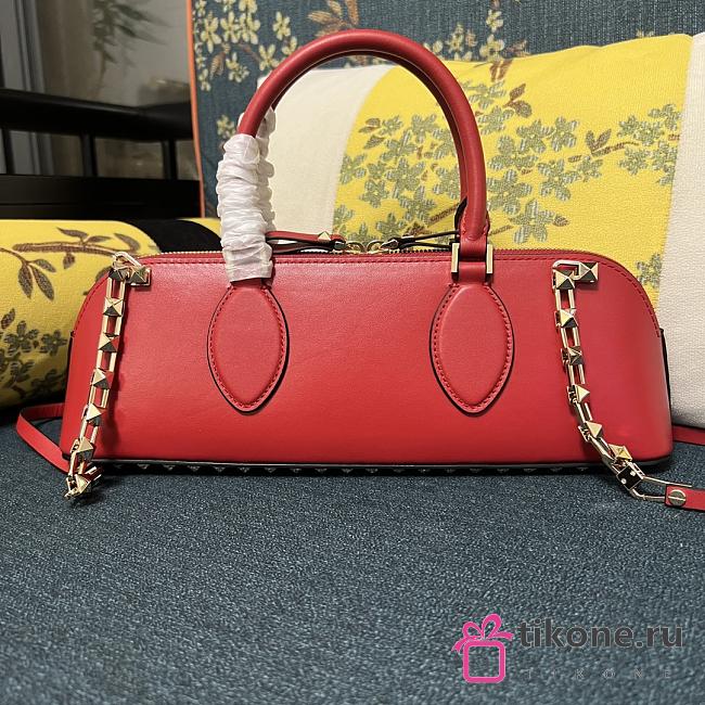 Valentino Garavani Red Rockstud East-West Tote Bag - 34x11x8cm - 1