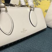 Valentino Garavani White Rockstud East-West Tote Bag - 34x11x8cm - 4