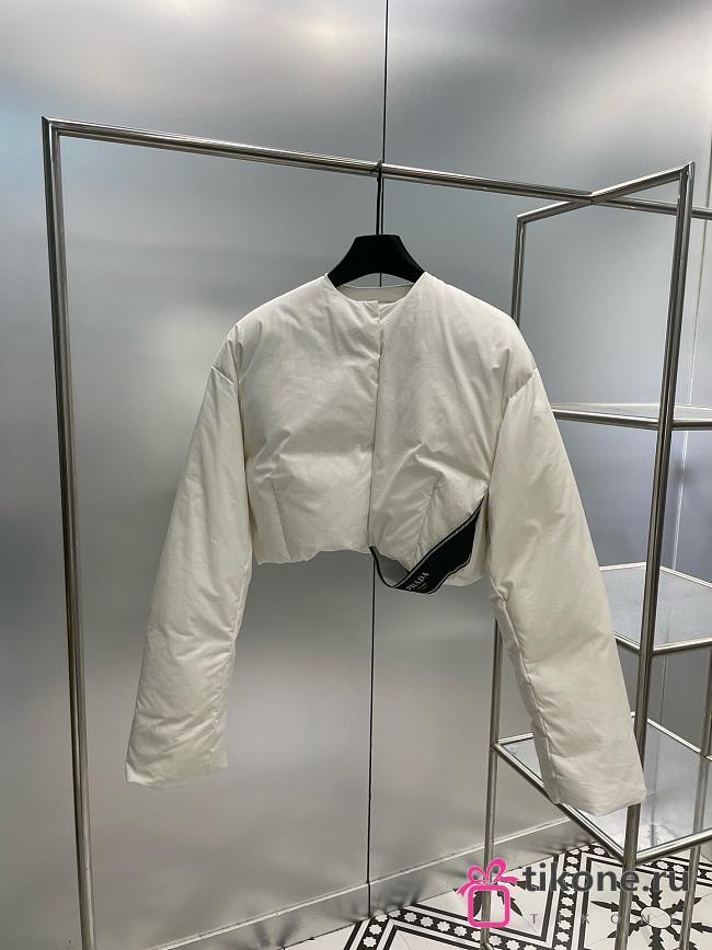 Prada White Cotton Down Jacket - 1