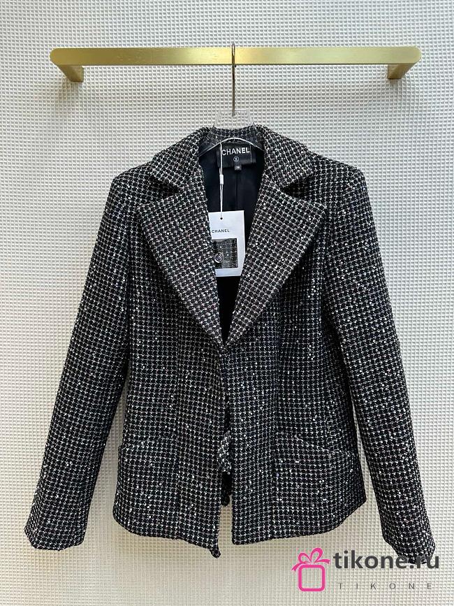 Chanel Wool-blend Coat In Black  - 1