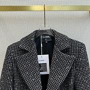 Chanel Wool-blend Coat In Black  - 5