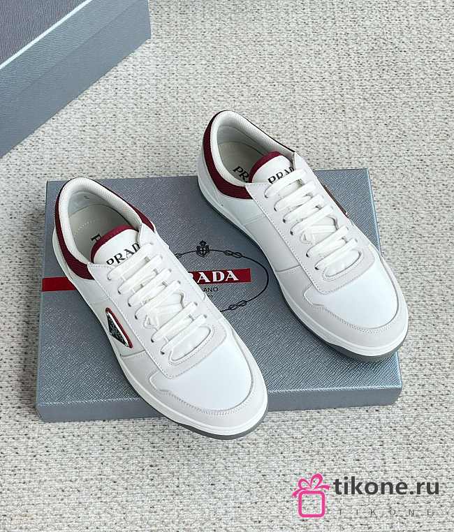 Prada White Downtown Re-Nylon Sneakers - 1