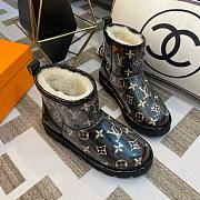 Louis Vuitton Black Glossy Snow Boots - 5