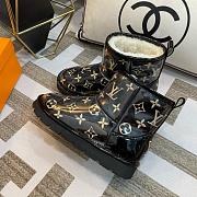 Louis Vuitton Black Glossy Snow Boots - 2