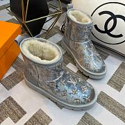 Louis Vuitton Silver Glossy Snow Boots - 5