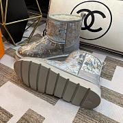 Louis Vuitton Silver Glossy Snow Boots - 4