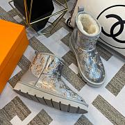 Louis Vuitton Silver Glossy Snow Boots - 2