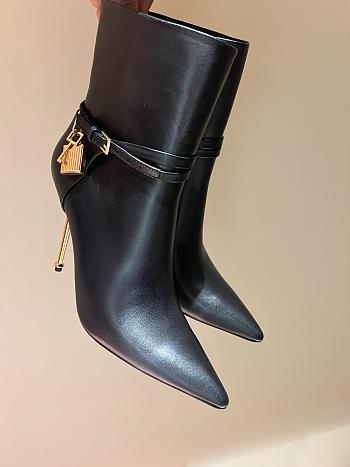 Tom Ford Black Pointed-toe Ankle Boots