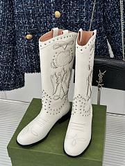 Gucci Boots GG And Stuck In White - 4