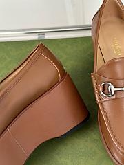 Gucci Houdan Horsebit Brown Leather - 4