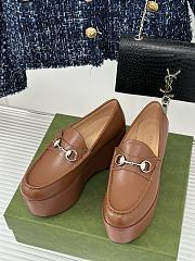 Gucci Houdan Horsebit Brown Leather - 3