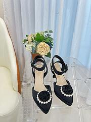 Dior Black Rose High Heels - 1