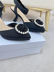 Dior Black Rose High Heels - 4