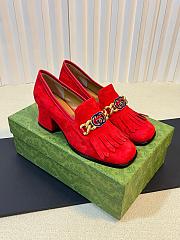 Gucci Loafers In Red Suede - 1